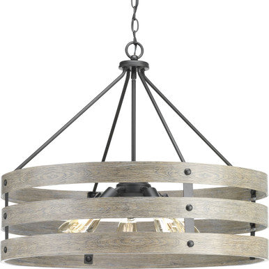 Gulliver Collection Five-Light Graphite Coastal Pendant Light - Dry Location Listed