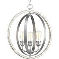 Conestee Collection Three-Light Galvanized Finish Farmhouse Pendant Light - Dry Location Listed