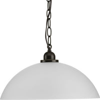 Classic Dome Collection One-Light Antique Bronze Transitional Pendant