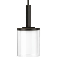 Mast Collection One-Light Antique Bronze Clear Glass Coastal Mini-Pendant Light - Dry Location Listed