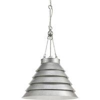 Progress Lighting Surfrider Collection Galvanized Finish Large Pendant - Dry Location Listed