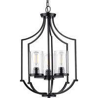Lassiter Collection Three-Light Matte Black Foyer - Dry Location Listed