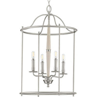 Durrell Collection Four-Light Brushed Nickel Medium Foyer - Dry Location Listed
