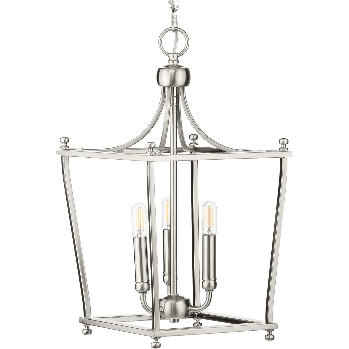 Progress Lighting Hall & Foyer Light - Parkhurst Collection Brushed Nickel Three-Light Foyer - Model P500213-009