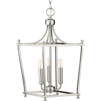 Parkhurst Collection Brushed Nickel Three-Light Foyer - Dry Location Listed