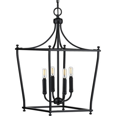 Parkhurst Collection Black Four-Light Foyer - Dry Location Listed
