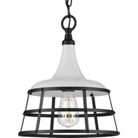 Bastille Collection One-Light White Coastal Pendant Light - Dry Location Listed