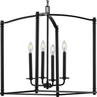 Winslett Collection Black Four-Light Foyer - Dry Location Listed