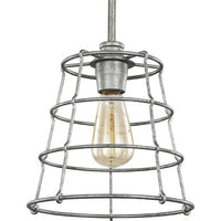 Chambers Collection One-Light Galvanized Finish Farmhouse Pendant Light - Dry Location Listed