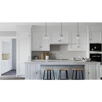Atwell Collection 10-inch Brushed Nickel and Clear Glass Globe Medium Hanging Pendant Light - Dry Location Listed