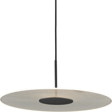 Spoke LED Collection Matte Black Modern Style Hanging Pendant Light - Damp Location Listed
