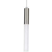 Kylo LED Collection One-Light Brushed Nickel Modern Style Hanging Pendant Light - Damp Location Listed