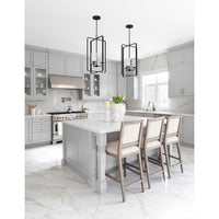 League Collection Three-Light Brushed Nickel and Etched Glass Modern Farmhouse Foyer Chandelier Light - Dry Location Listed