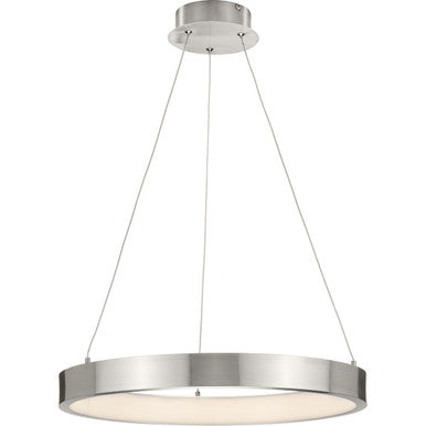 Inverse LED Collection Modern Brushed Nickel Pendant - Damp Location Listed - Model P500370-009-30