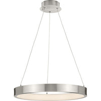 Inverse LED Collection Modern Brushed Nickel Pendant - Damp Location Listed - Model P500370-009-30