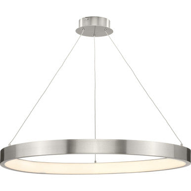 Inverse LED Collection Modern Brushed Nickel Pendant - Damp Location Listed - Model P500370-009-30