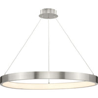 Inverse LED Collection Modern Brushed Nickel Pendant - Damp Location Listed - Model P500370-009-30