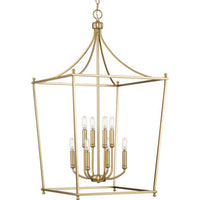Parkhurst Collection Eight-Light New Traditional Brushed Bronze Chandelier Foyer Light - Dry Location Listed