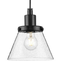 Hinton Collection One-Light Matte Black Modern Farmhouse Pendant - Dry Location Listed - Model P500382-31M