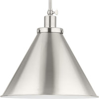 Hinton Collection One-Light Brushed Nickel Modern Farmhouse Pendant - Dry Location Listed - Model P500385-009