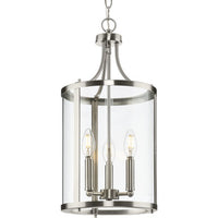 Gilliam Collection Three-Light Brushed Nickel New Traditional Hall & Foyer - Dry Location Listed