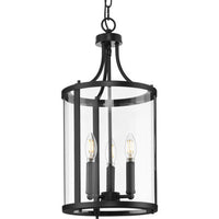 Gilliam Collection Three-Light Matte Black New Traditional Hall & Foyer - Dry Location Listed