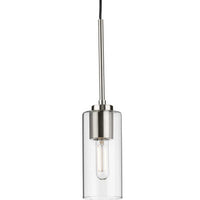 Cofield Collection One-Light Brushed Nickel Transitional Pendant - Dry Location Listed - Model P500404-009