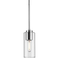 Cofield Collection One-Light Polished Chrome Transitional Pendant - Dry Location Listed - Model P500404-015