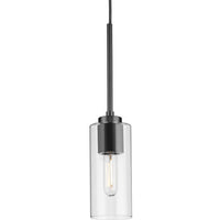Cofield Collection One-Light Matte Black Transitional Pendant - Dry Location Listed - Model P500404-31M
