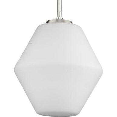 Copeland Collection One-Light Brushed Nickel Mid-Century Modern Pendant - Dry Location Listed
