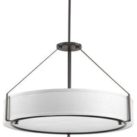 Ratio Collection Six-Light Antique Bronze Fabric Shade Coastal Mini-Pendant Light - Dry Location Listed