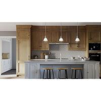 Madison Collection One-Light Brushed Nickel Etched Glass Traditional Mini-Pendant Light