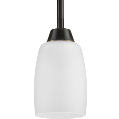 Wisten Collection One-Light Antique Bronze Etched Glass Modern Mini-Pendant Light - Dry Location Listed - Model P5167-20