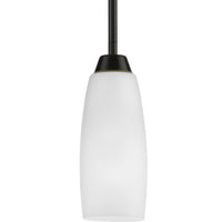 Wisten Collection One-Light Antique Bronze Etched Glass Modern Mini-Pendant Light - Dry Location Listed - Model P5167-20