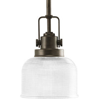 Archie Collection One-Light Venetian Bronze Double Prismatic Glass Coastal Mini-Pendant Light - Dry Location Listed