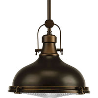 Fresnel Lens LED Collection Oil Rubbed Bronze Clear Fresnel Glass Coastal Pendant Light - Damp Location Listed