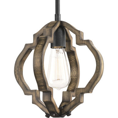 Spicewood Collection One-Light Gilded Iron Farmhouse Mini-Pendant Light - Dry Location Listed