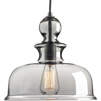 Staunton Collection One-Light Graphite Smoke Glass Global Pendant Light - Dry Location Listed - Model P5332-143