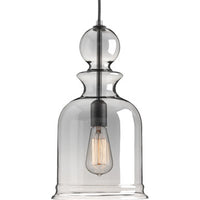 Staunton Collection One-Light Graphite Smoke Glass Global Pendant Light - Dry Location Listed - Model P5334-143