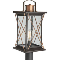 Barlowe Collection Antique Bronze One-Light Post Lantern - Wet Location Listed
