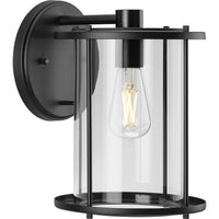 Gunther One-Light Matte Black Modern Farmhouse Large Wall Lantern - Wet Location Listed