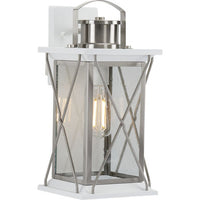 Barlowe Collection Stainless Steel One-Light Medium Wall Lantern - Wet Location Listed