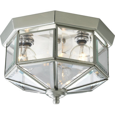 Three-Light Beveled Glass 9-3/4