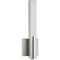 Planck LED Collection One-Light LED Wall Sconce, Brushed Nickel Finish - Damp Location Listed