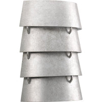 Progress Lighting Surfrider Collection Galvanized Finish Wall Sconce - Damp Location Listed
