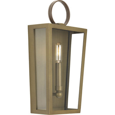 Progress Lighting Shearwater Collection Aged Brass  Wall Sconce - Damp Location Listed