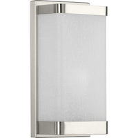 One-Light Linen Glass Wall Sconce - Damp Location Listed - Model P710072-031
