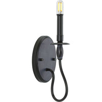 Durrell Collection One-Light Black Wall Bracket