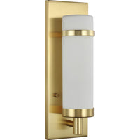 Hartwick Collection Satin Brass One-Light Wall Sconce - Damp Location Listed - Model P710088-012