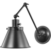 Hinton Collection Black Swing Arm Wall Light - Damp Location Listed - Model P710095-031